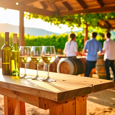 Privat vinsmagning på Havblink vingård på Fyn